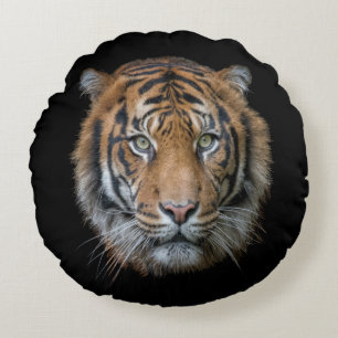 Een wild Bengalen tijgergezicht Rond Kussen