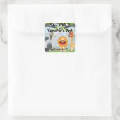 Een WILD-Valentijnsdag hebben Vierkante Sticker (Tas)