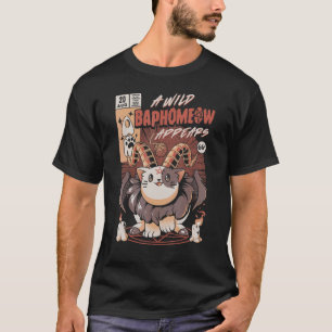 Een wilde Baphomeow verschijnt Schattige Baphomet T-shirt