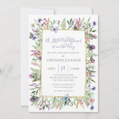 Een wilde bloem is onderweg de Uitnodiging van het (Voorkant)