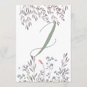Een Wilde Bloemen Bruiloftstafel Nr. 2 Dubbelzijdi Kaart