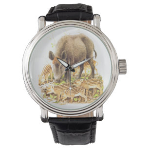 Een wilde Boer en baby's Horloge