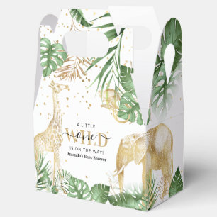 Een wilde is onderweg. Safari Baby shower Bedankdoosjes