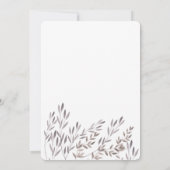 Een Wildflower bruiloft Kaart (Achterkant)