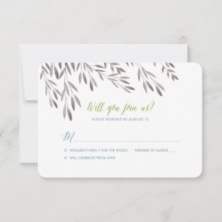 Een Wildflower bruiloft RSVP voor Jerrah