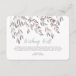 Een Wildflower bruiloft Wishing Well Enclosure Kaa Informatiekaartje