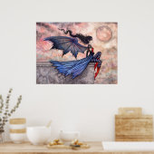 Een Wind Wind Gothic Fairy Vampire Poster (Keuken)