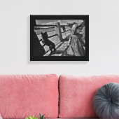 Een winderige dag canvas afdruk (Insitu (Woonkamer))