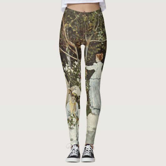 Een windmolen in Zaandam Claude Monet Leggings (Voorkant)