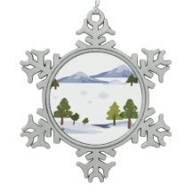 Een winter wonderland scène met besneeuwde bomen,