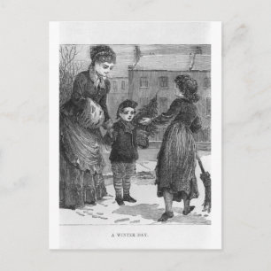 Een winterdag briefkaart