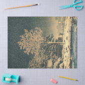 Een winterdag op de Sumida rivier in Japan Tissuepapier (Craft)