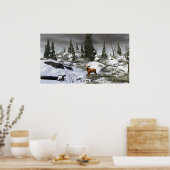 Een winterdag poster (Keuken)