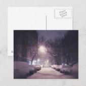 Een wintergloed aan de westkant van de bovenhoek briefkaart (Voorkant / Achterkant)