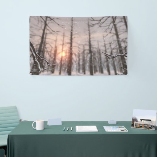 Een winternachtdroombanner spandoek (Beurs)