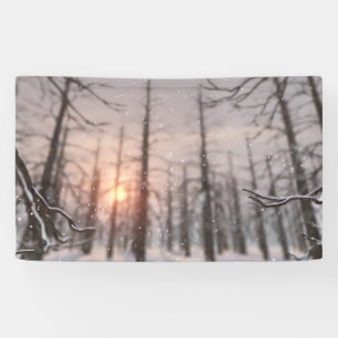 Een winternachtdroombanner spandoek