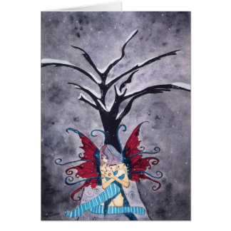 Een winternachtdroomkaart