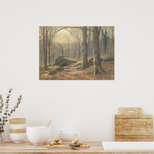 Een winterochtend - James T. Watts Fine Art Poster (Keuken)