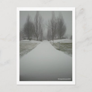Een winterpad.... briefkaart
