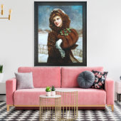 Een winterschoonheid van Francois Martin-Kavel Canvas Afdruk (Insitu (Woonkamer))