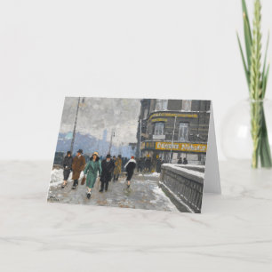 Een winterstraat   Paul Fischer Kaart