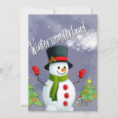 Een winterwonderland uitnodiging (Voorkant)