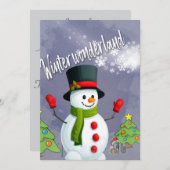 Een winterwonderland uitnodiging (Voorkant / Achterkant)