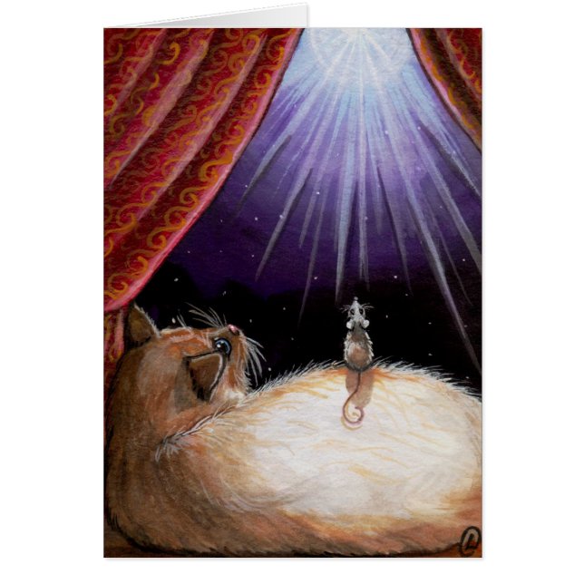 EEN WISSELENDE STAR-Kat-muiskaart (Voorkant)