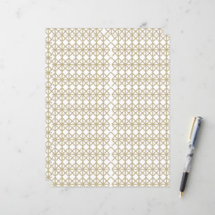Een wit en goud geometrisch patroon