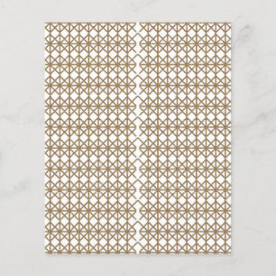 Een wit en goud geometrisch patroon flyer