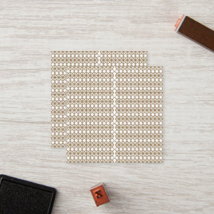 Een wit en goud geometrisch patroon klantenkaartje