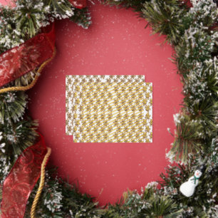 Een witte achtergrond met bruine bloemen erop folie feestdagen briefkaart