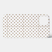 Een witte achtergrond met bruine stippen Case-Mate iPhone case (Achterkant (horizontaal))