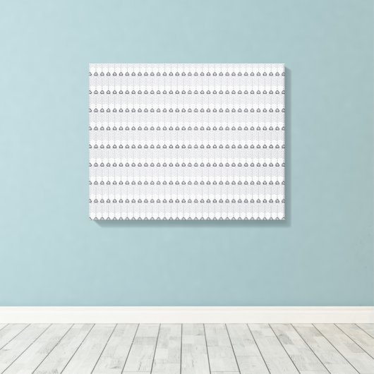 Een witte achtergrond met een patroon van cirkels canvas afdruk (Insitu (Houten vloer))