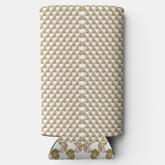 Een witte achtergrond met groene bladeren erop (Achterkant)