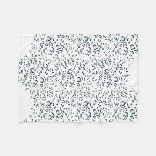 Een witte achtergrond met veel druppels water fleece deken (Voorkant (Horizontaal))