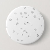 Een witte achtergrond met veel kleine stippen ronde button 7,6 cm (Voorkant)