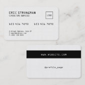 Een witte creditcard visitekaartje (Voorkant / Achterkant)
