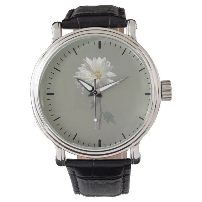 Een Witte Daisy Horloge (Voorkant)