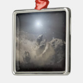 Een witte dwergster metalen ornament (Links)