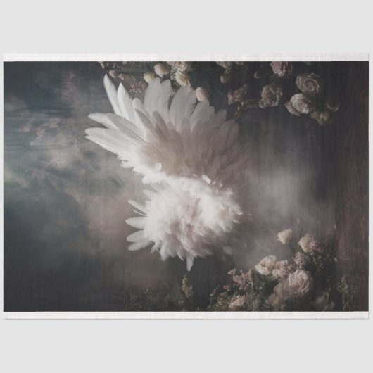 Een witte engel serie ontwerp 3 tissuepapier (Voorkant)