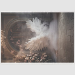 Een witte engel serie ontwerp 5 tissuepapier