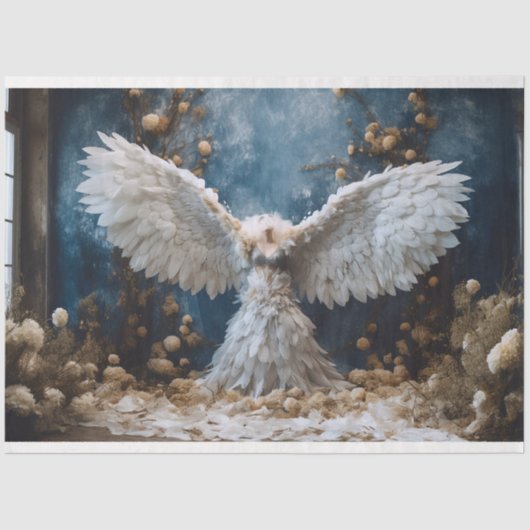 Een witte engel serie ontwerp 6 tissuepapier (Voorkant)