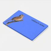 Een witte-Gesneden Sparrow Zingt aan de Zon Post-it® Notes (Schuin)
