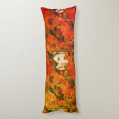 Een Witte Huis en Najaarsbomen Lichaamskussen (Achterkant (Verticaal))