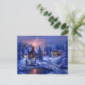 Een witte kerst feestdagenkaart (Staand voorkant)