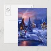 Een witte kerst feestdagenkaart (Voorkant / Achterkant)