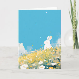 Een Witte Konijnenweide Kaart