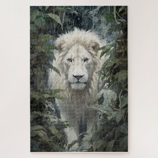Een witte leeuw puzzel (Verticaal)