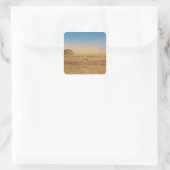 Een witte ooievaar vierkante sticker (Tas)